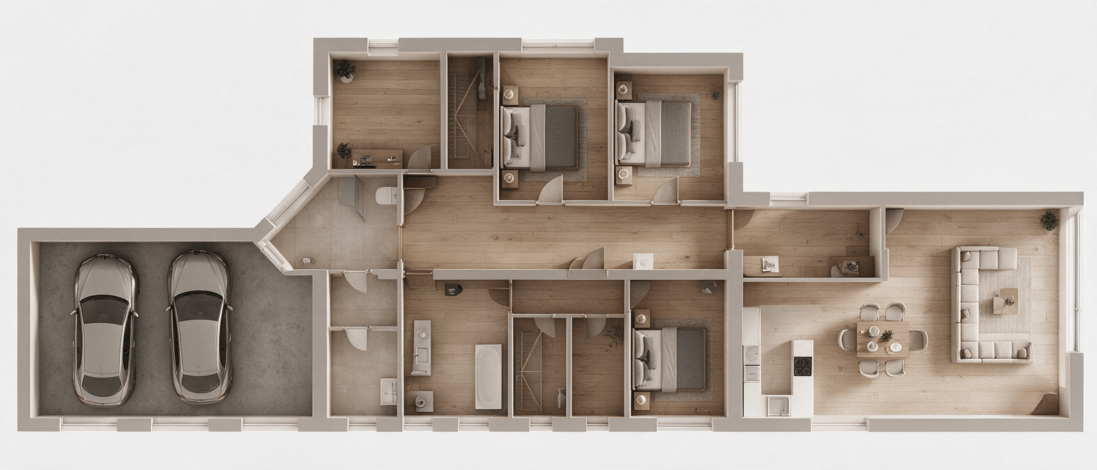 Minimalism Living Room design — interior photo by GenRoom AI