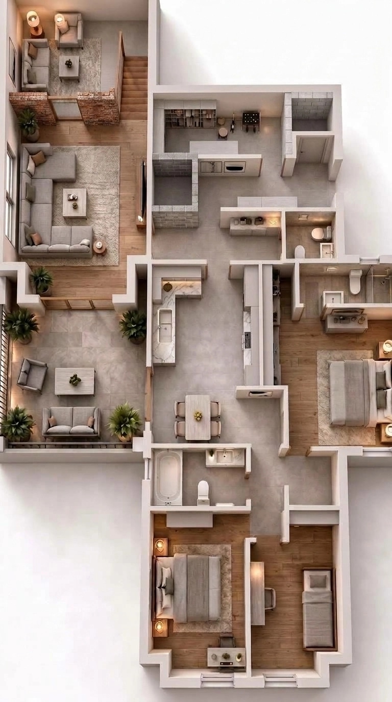 Interior design in Contemporary style — Living Room by GenRoom AI