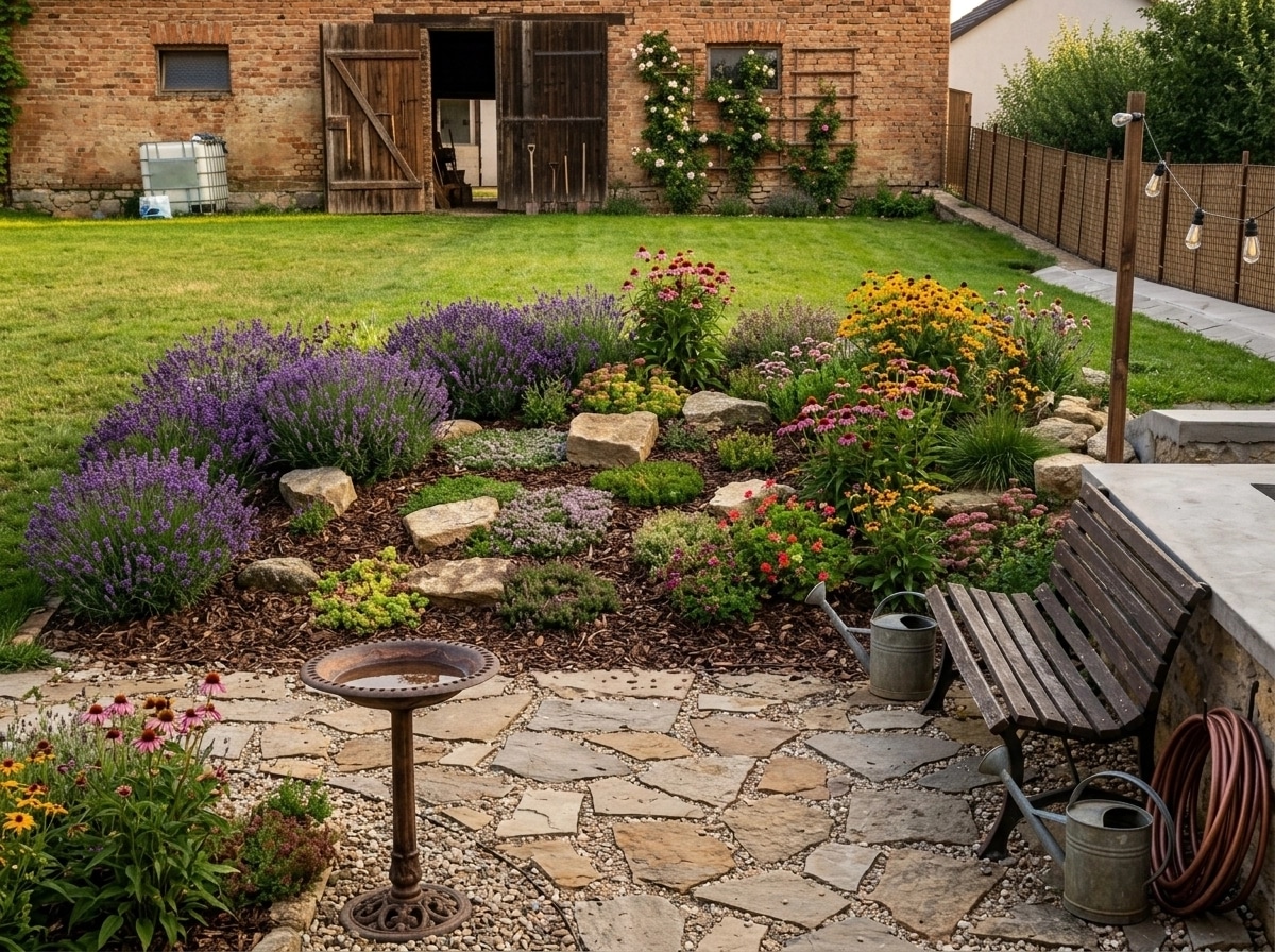 Country Rustic Garden Yard design — yard photo by GenRoom AI