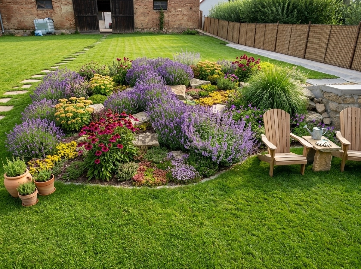 Landscape design in Eco Natural Garden style — Yard by GenRoom AI