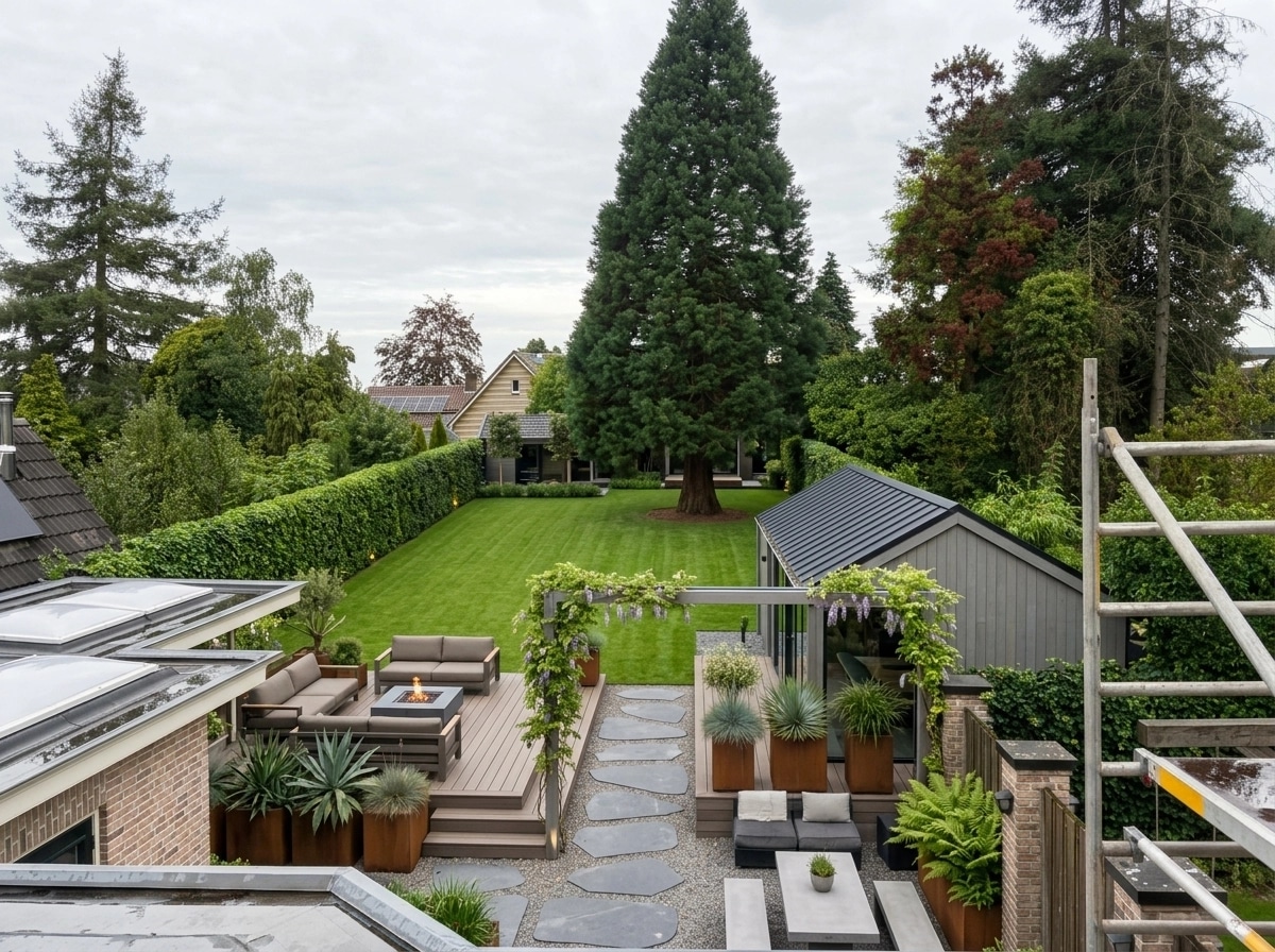 Landscape design in Contemporary Yard style — Yard by GenRoom AI