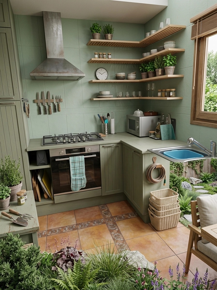 Scandinavian Garden Jardim design — yard photo by GenRoom AI