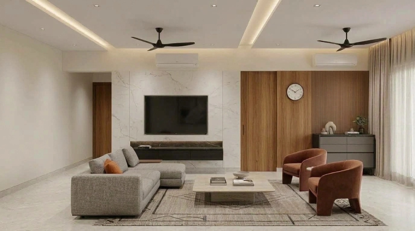 Interior design in Contemporary style — Living Room by GenRoom AI