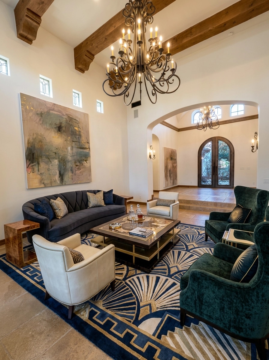 Art Deco Living Room design — interior photo by GenRoom AI