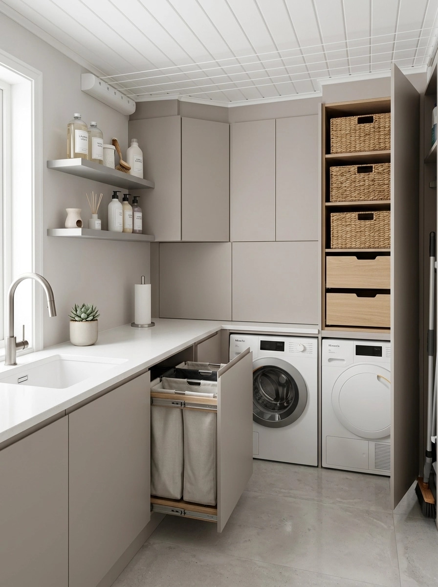 Interior design in Minimalism style — laundry by GenRoom AI