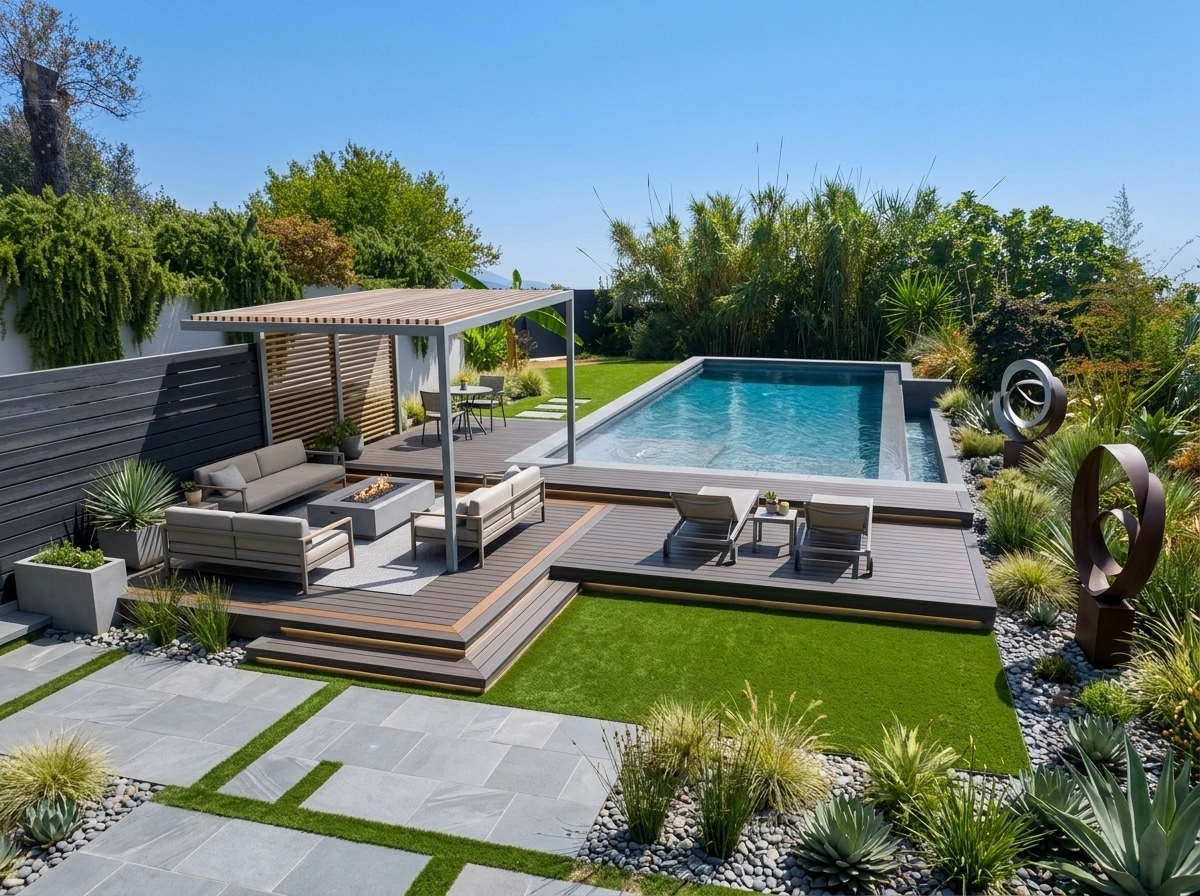 Landscape design in Contemporary Yard style — Yard by GenRoom AI
