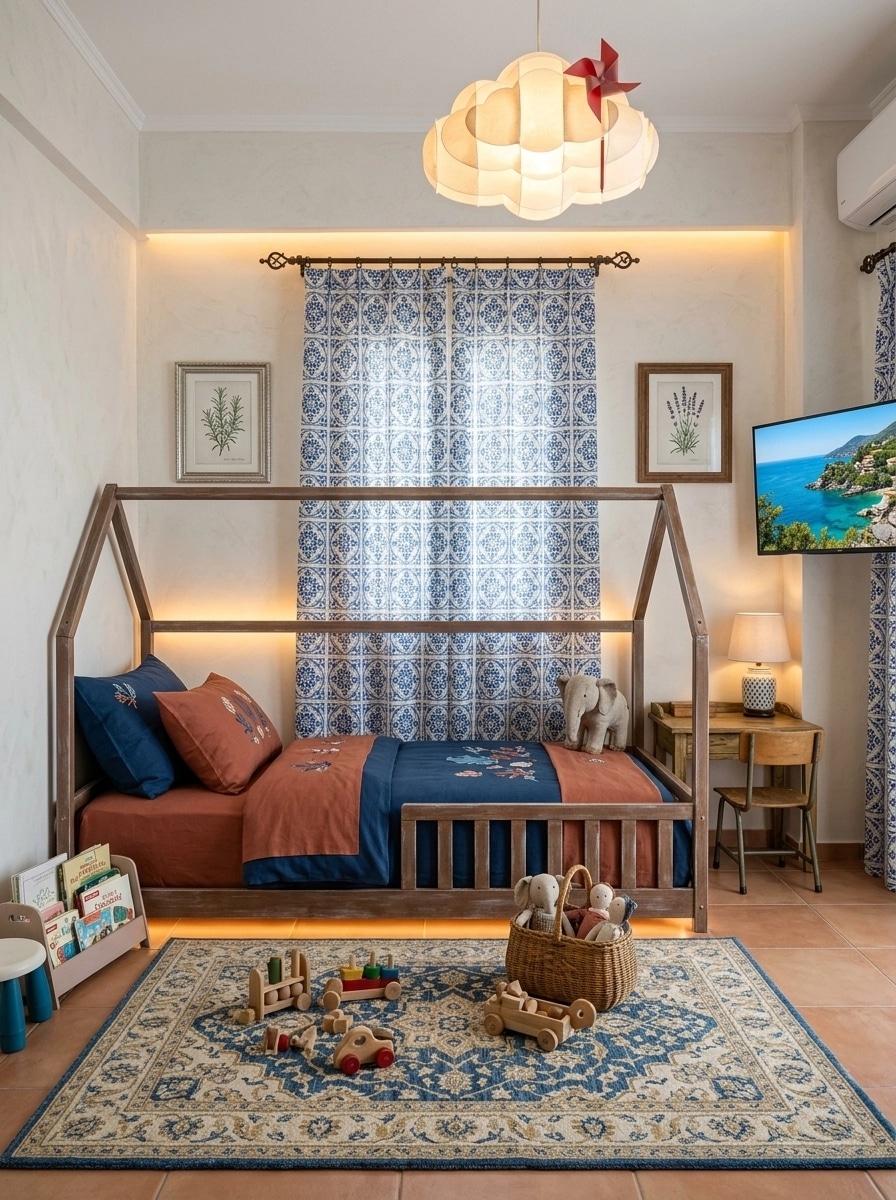 Interior design in Mediterranean style — Kids Room by GenRoom AI