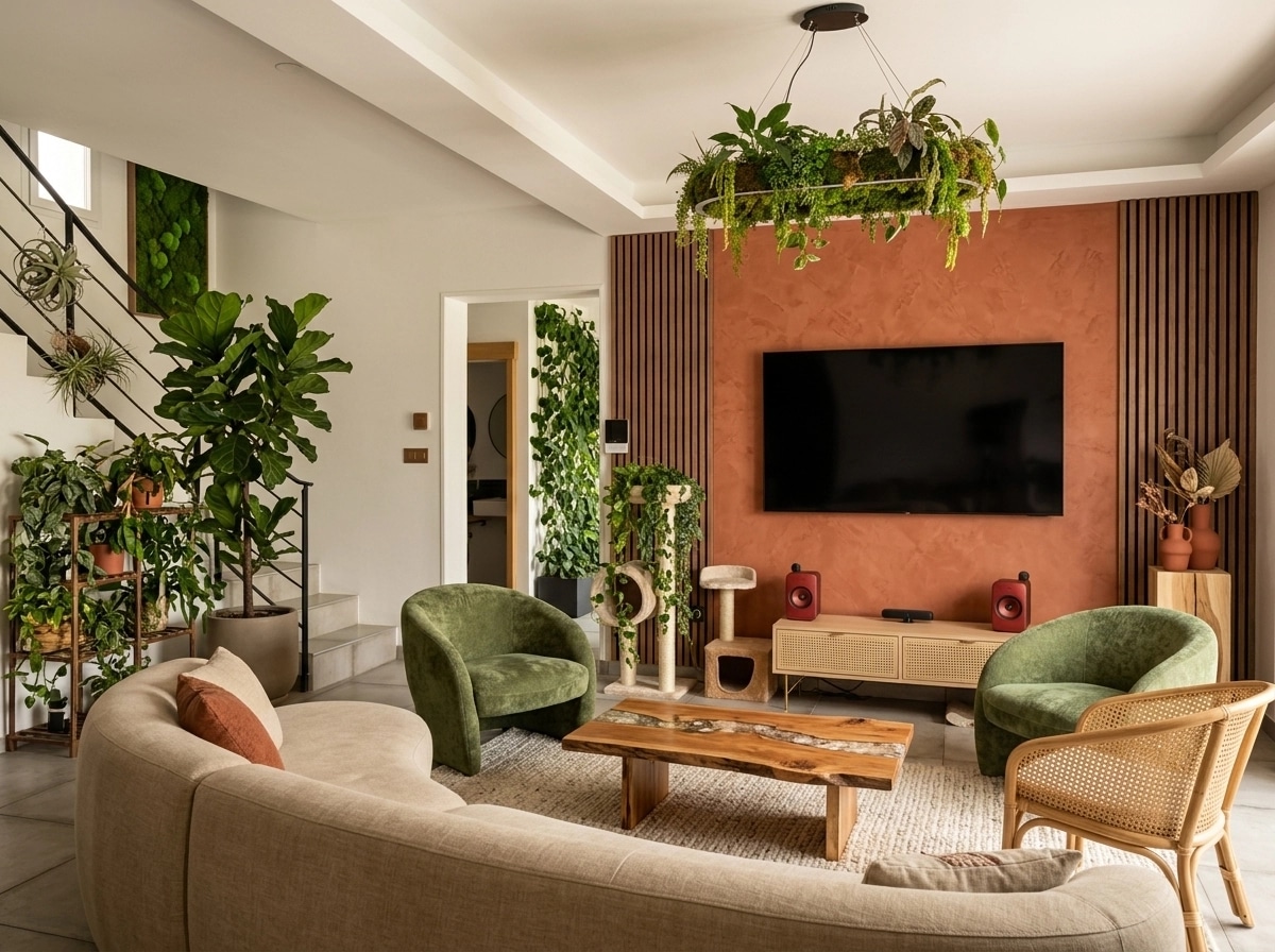 Interior design in Biophilic style — Living Room by GenRoom AI