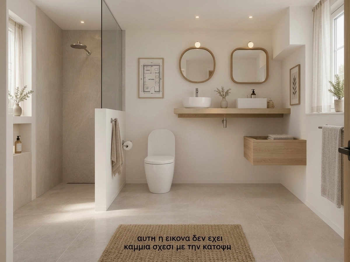 Scandinavian Bathroom design — interior photo by GenRoom AI