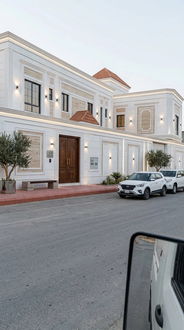 تصميم الواجهة بنمط Contemporary Facade — الواجهة من GenRoom AI