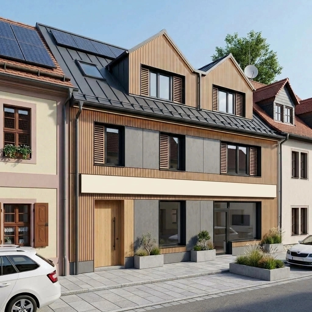 Scandinavian Facade Facade design — facade photo by GenRoom AI