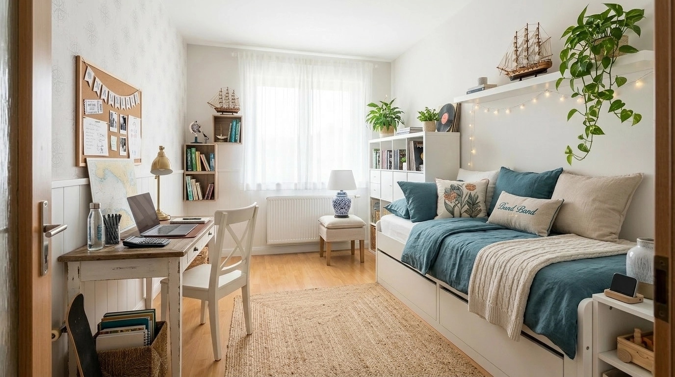 Interior design in Coastal / Hamptons style — Kids Room by GenRoom AI