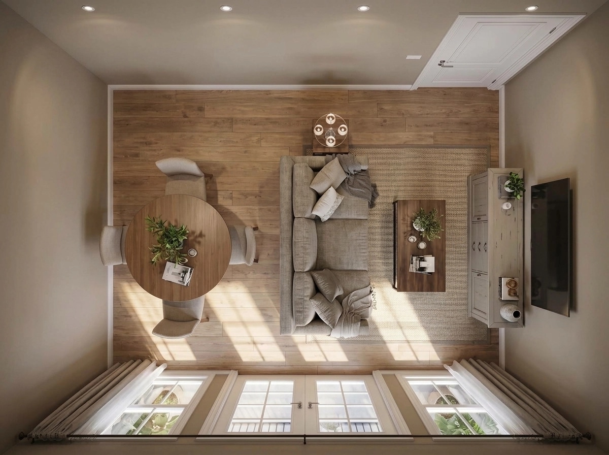 Interior design in Transitional style — Living Room by GenRoom AI