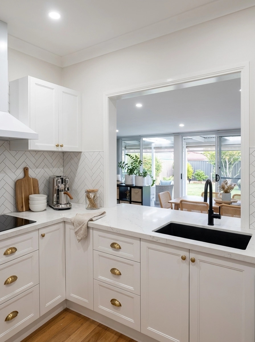 Kitchen interior in Coastal / Hamptons style — photo by GenRoom AI