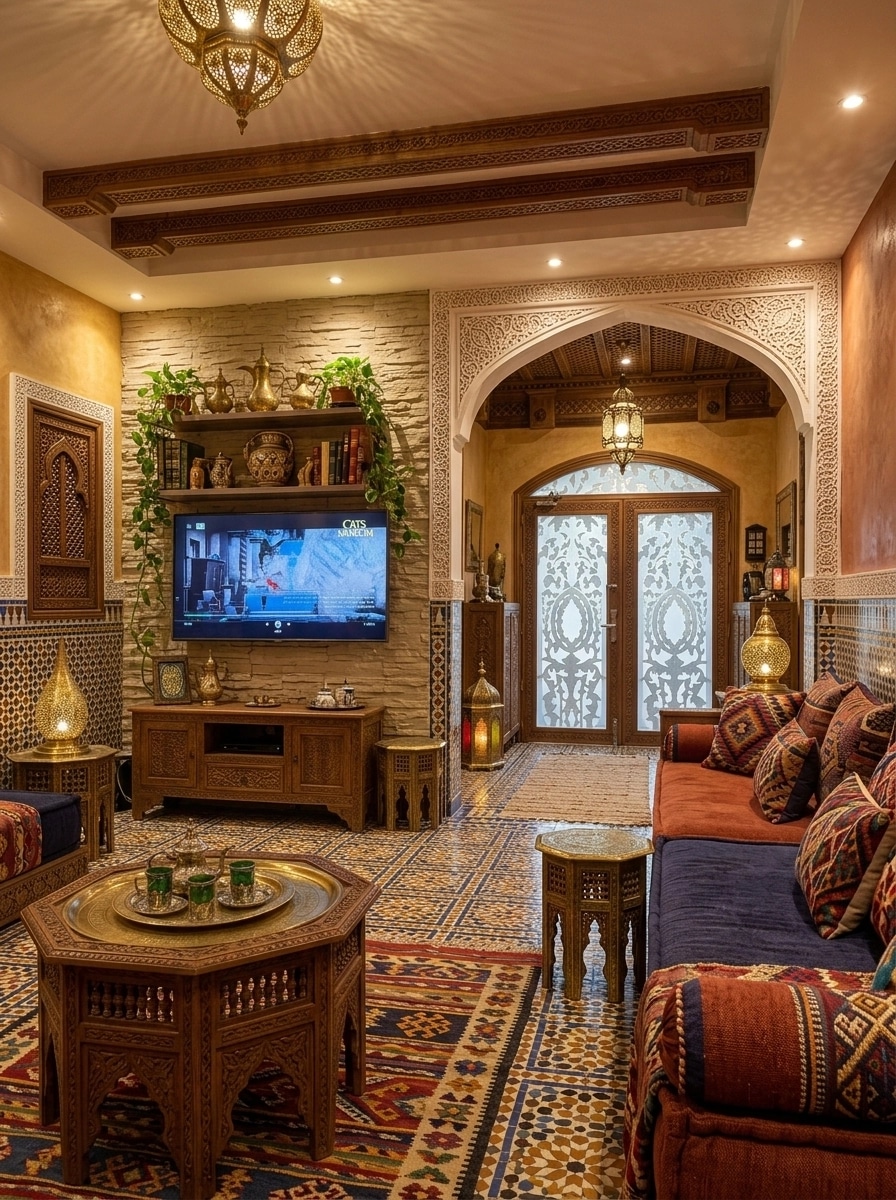 Interior design in Arabian / Moroccan style — Living Room by GenRoom AI