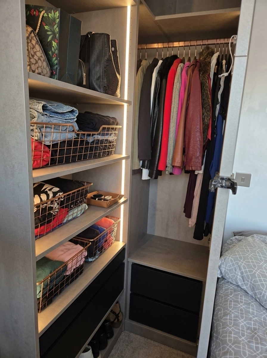 Interior design in Minimalism style — wardrobe by GenRoom AI