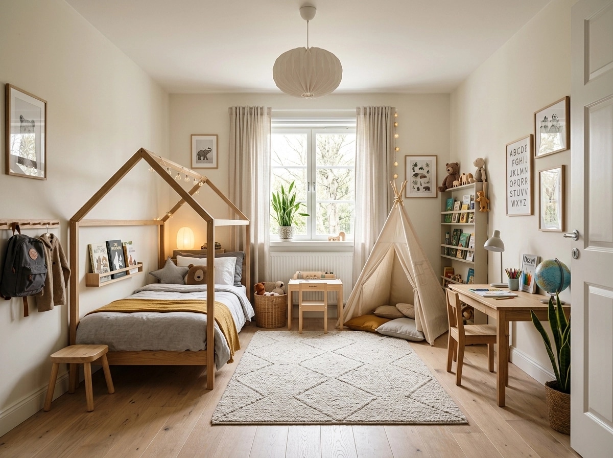 Scandinavian Kids Room design — interior photo by GenRoom AI