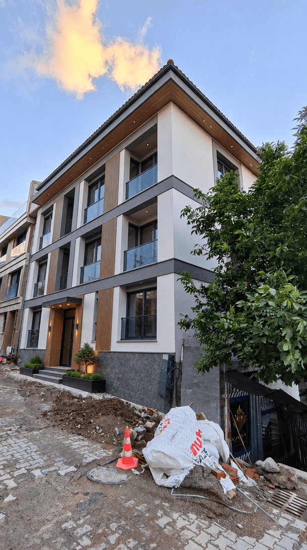 Fasaddesign i stilen Contemporary Facade — Fasad av GenRoom AI