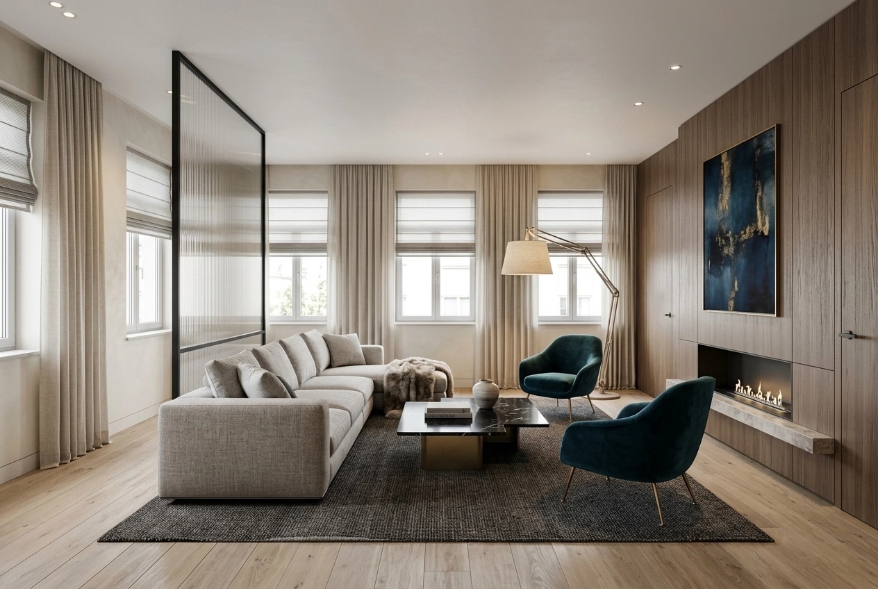 Interior design in Contemporary style — Living Room by GenRoom AI