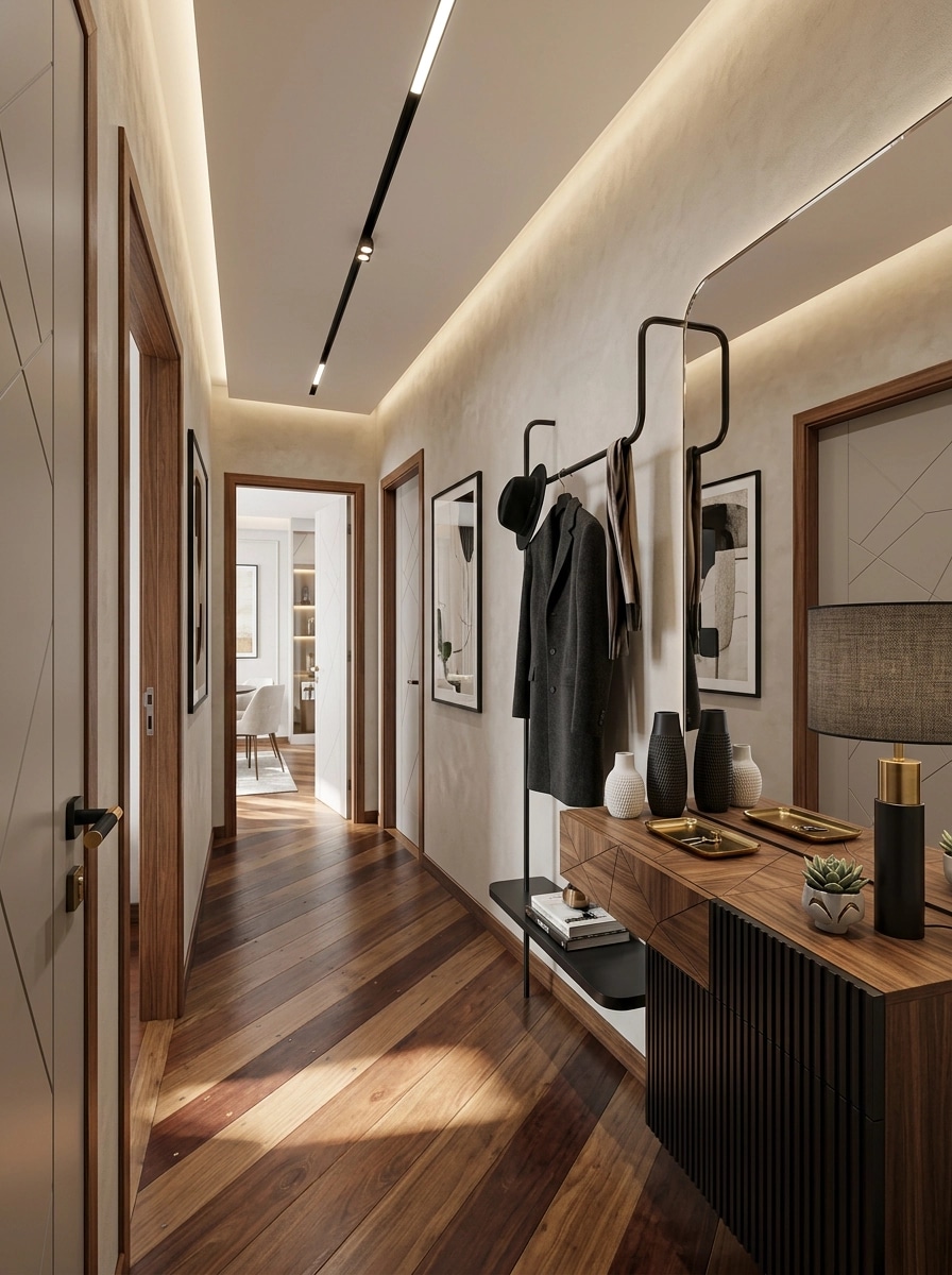 Hallway interior in Contemporary style — photo by GenRoom AI