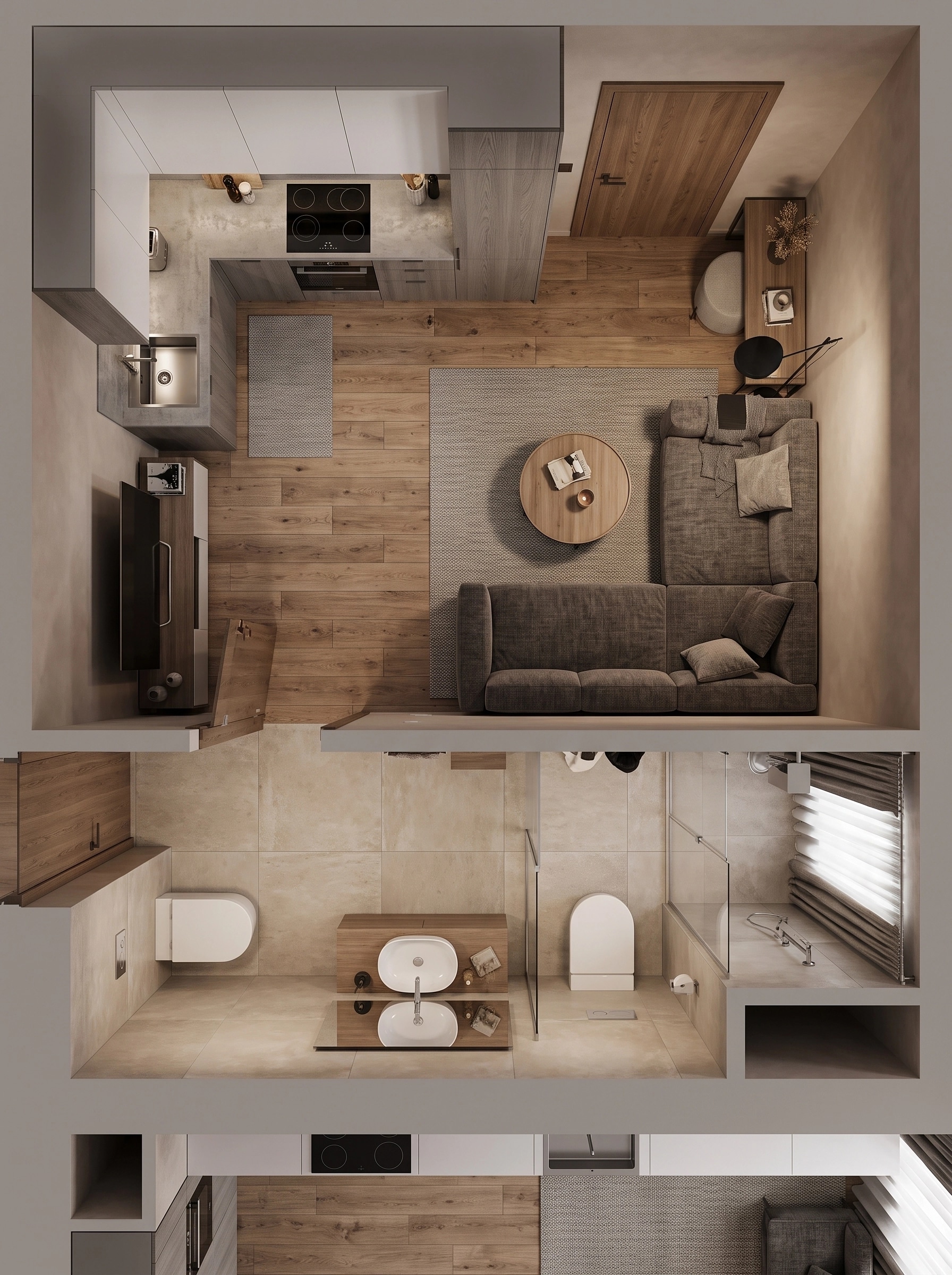 Interior design in Contemporary style — Living Room by GenRoom AI
