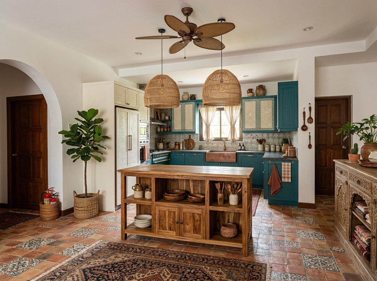 Bohemian Kitchen design — interior photo by GenRoom AI