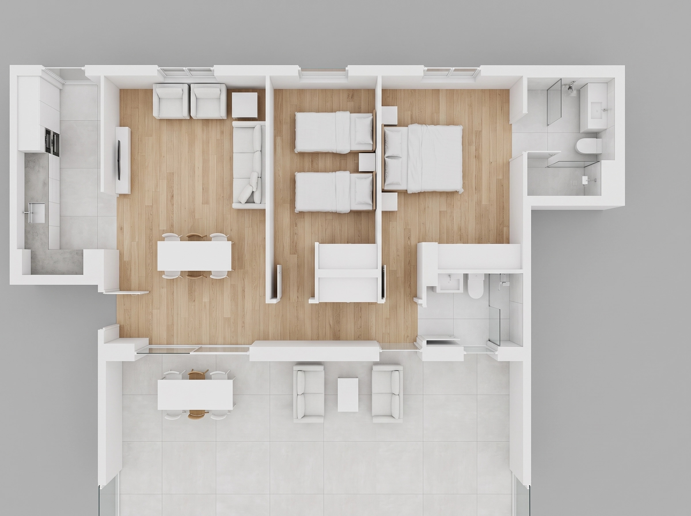 Minimalism Living Room design — interior photo by GenRoom AI