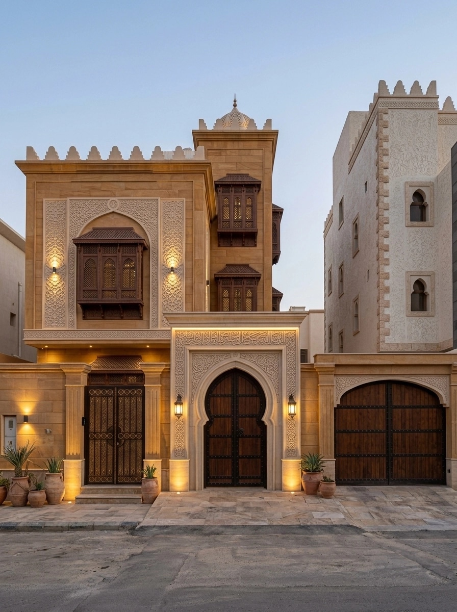 Arabian Facade Facade design — facade photo by GenRoom AI