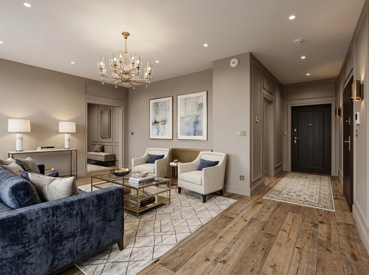 Transitional Living Room design — interior photo by GenRoom AI