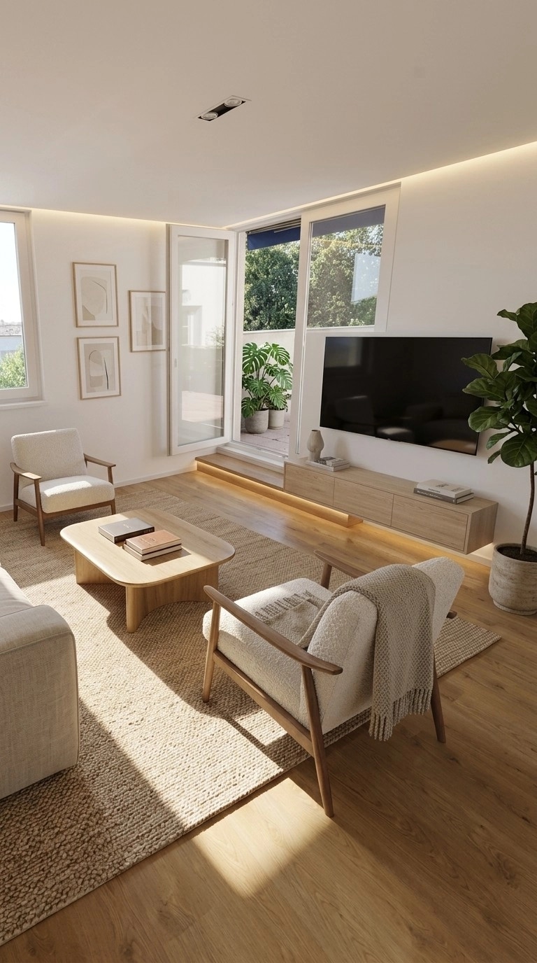 Minimalism Living Room design — interior photo by GenRoom AI