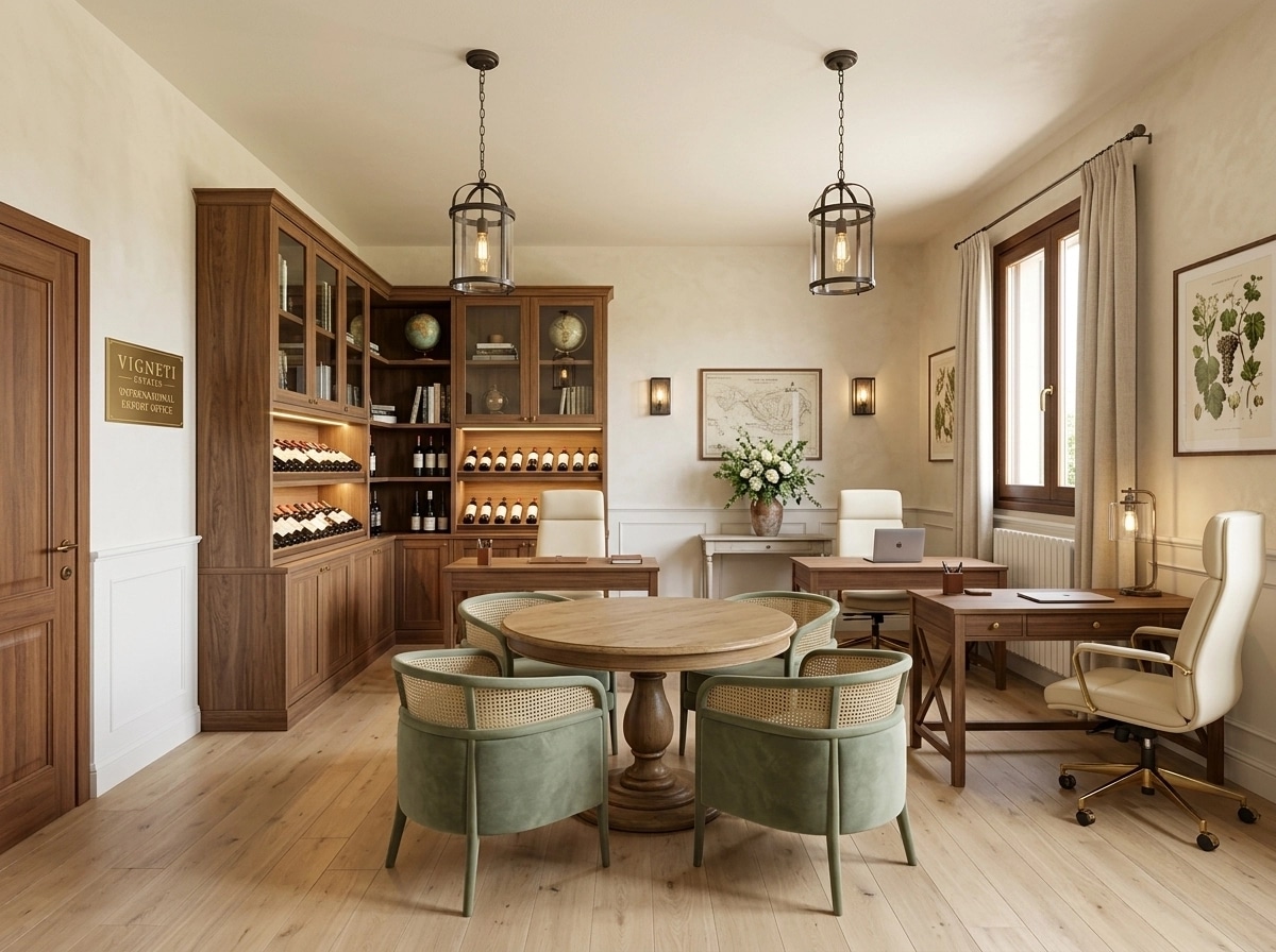 Interior design in Modern Farmhouse style — Office by GenRoom AI