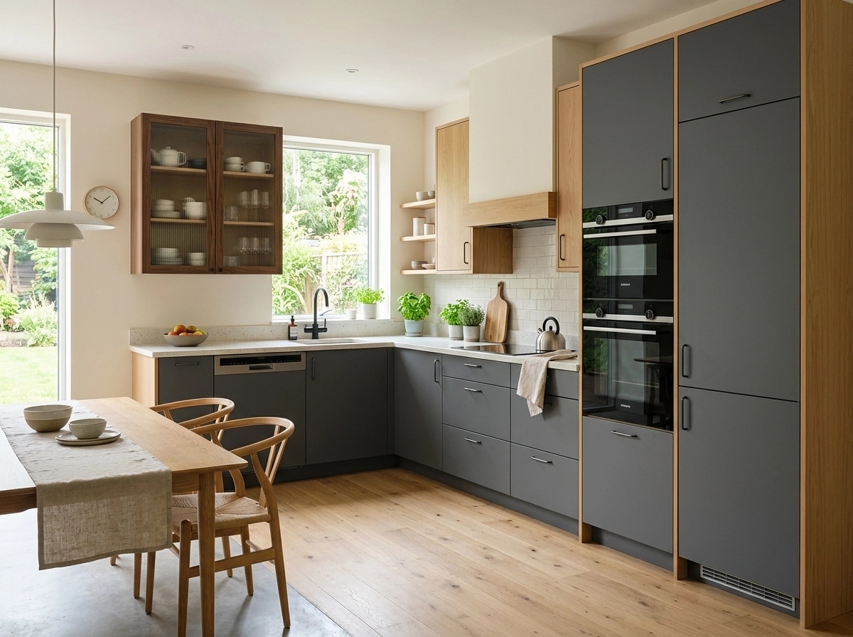 Kitchen interior in Scandinavian style — photo by GenRoom AI