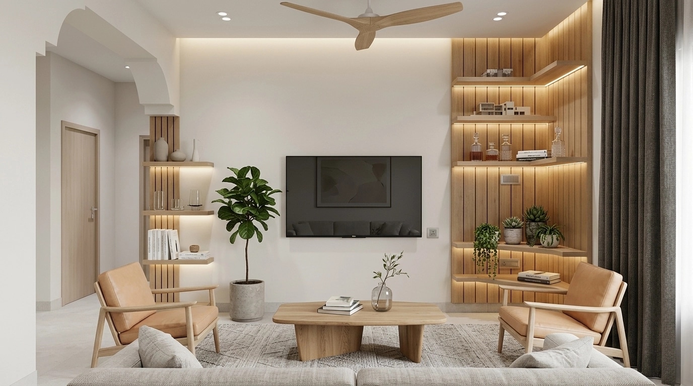 Interior design in Scandinavian style — Living Room by GenRoom AI