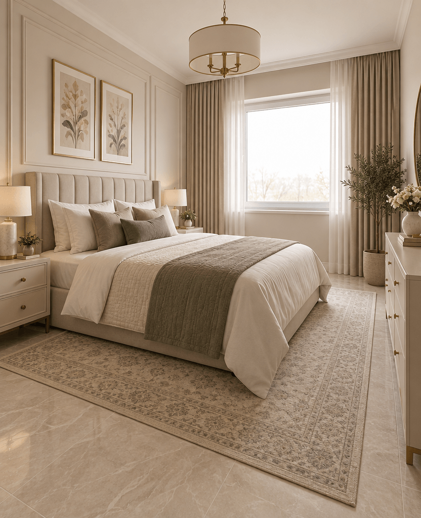 Interior design in Neoclassic style — Bedroom by GenRoom AI