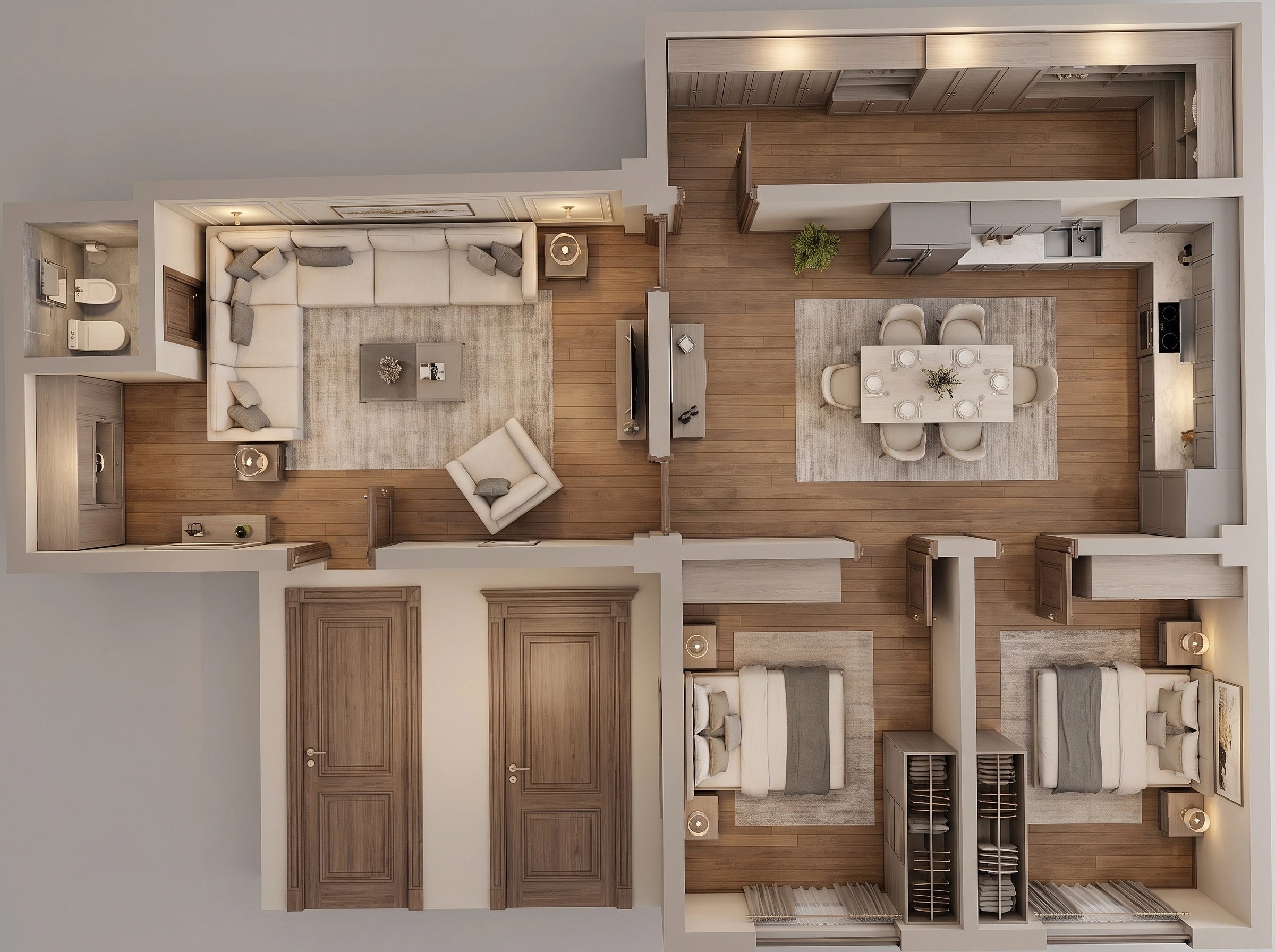 Interior design in Transitional style — Living Room by GenRoom AI
