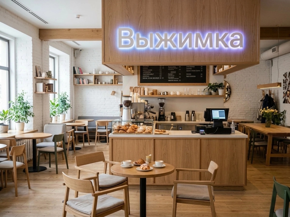 Interior design in Scandinavian style — cafe by GenRoom AI