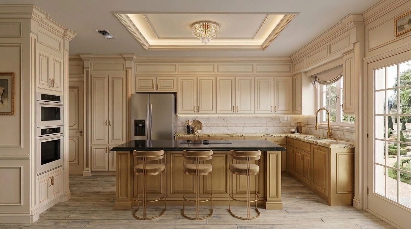 Neoclassic Kitchen design — interior photo by GenRoom AI