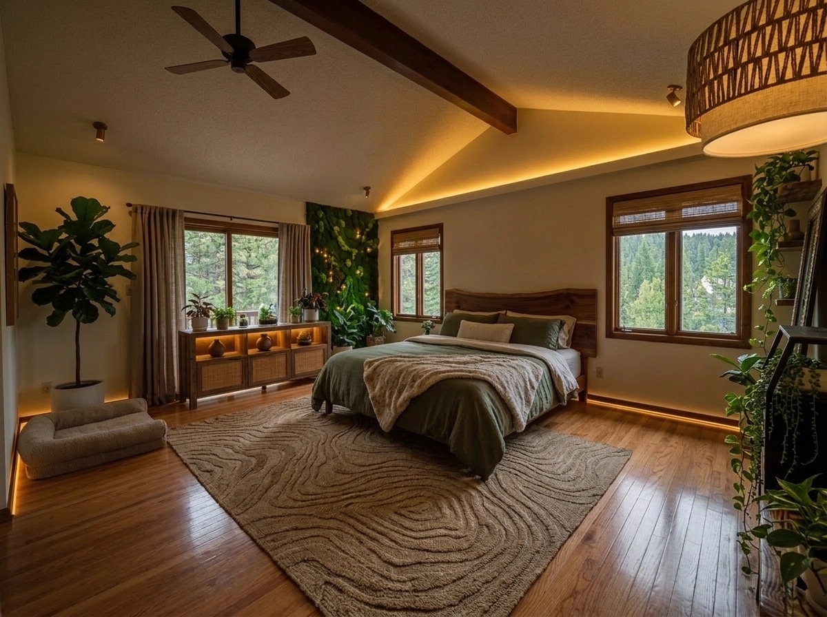 Biophilic Bedroom design — interior photo by GenRoom AI