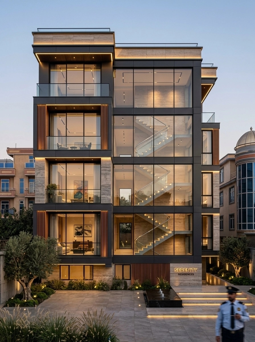 Contemporary Facade Facade design — facade photo by GenRoom AI