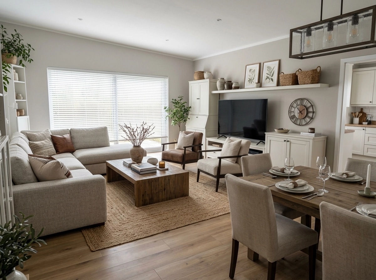 Modern Farmhouse Living Room design — interior photo by GenRoom AI