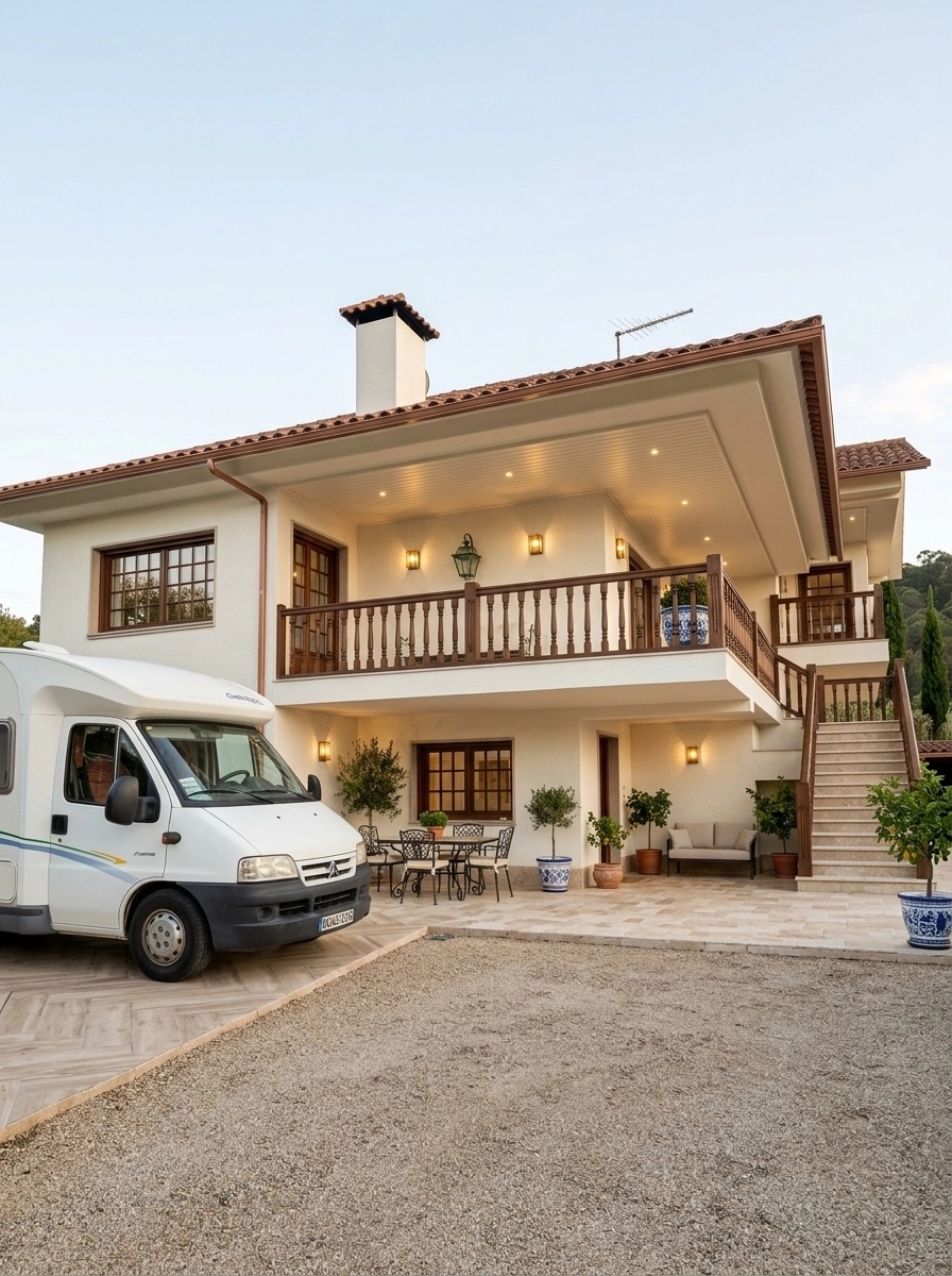 Facade design in Mediterranean Facade style — photo by GenRoom AI