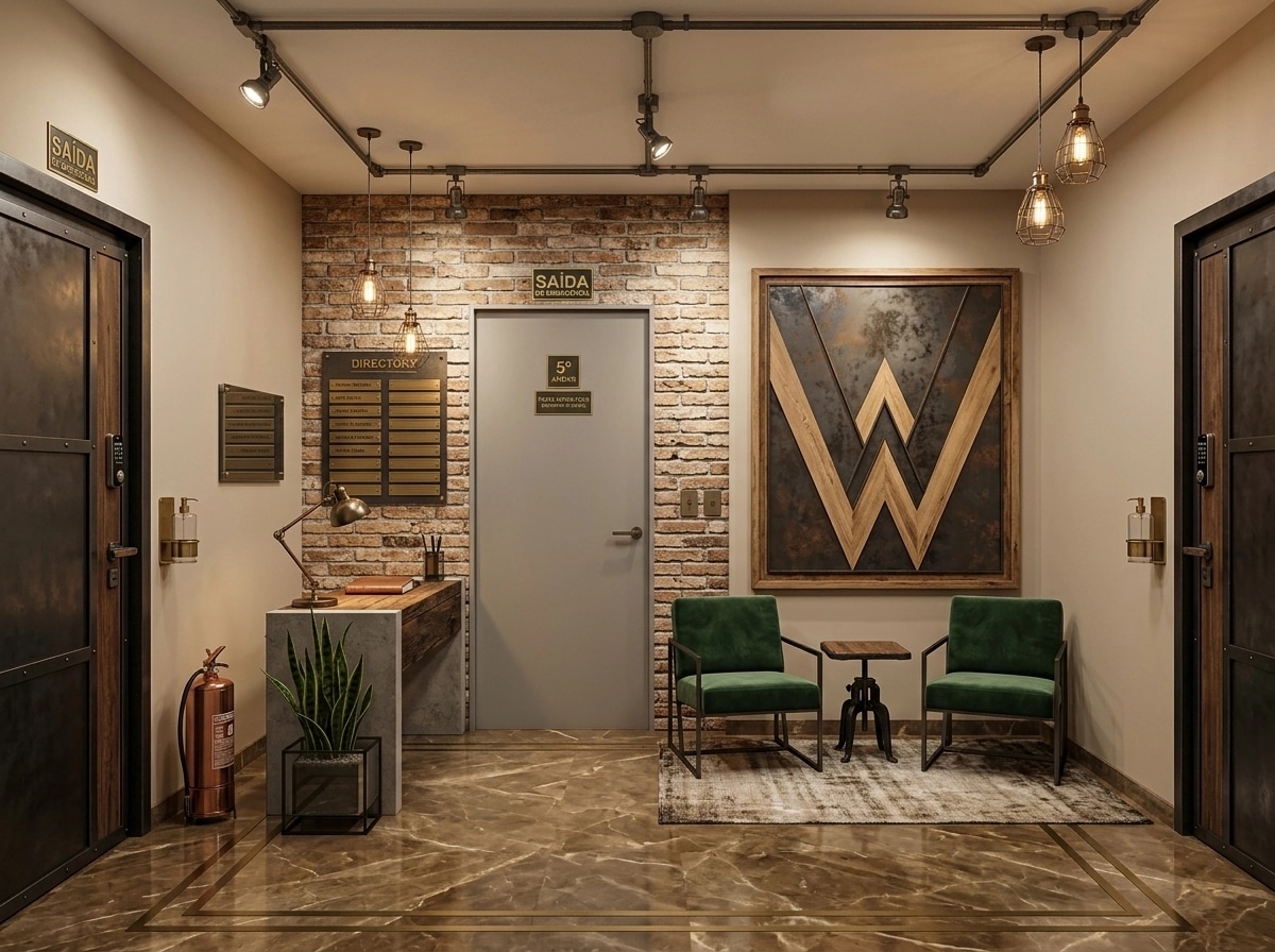 Interior design in Loft / Industrial style — lobby by GenRoom AI