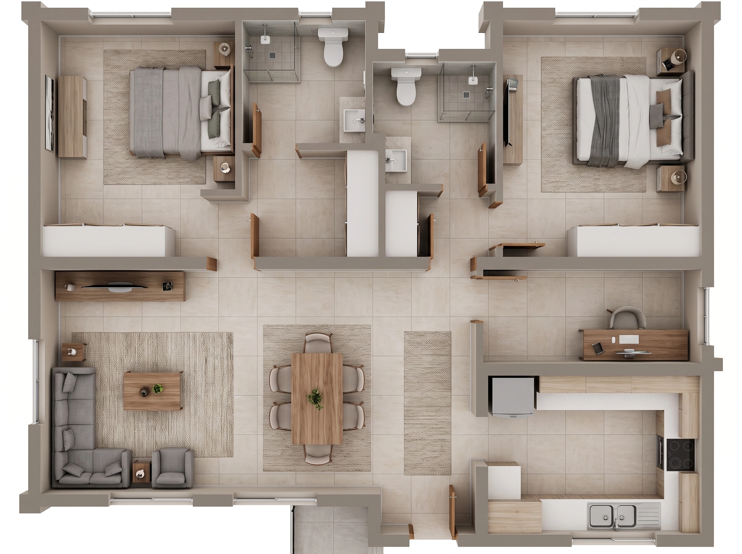 Interior design in Contemporary style — Living Room by GenRoom AI