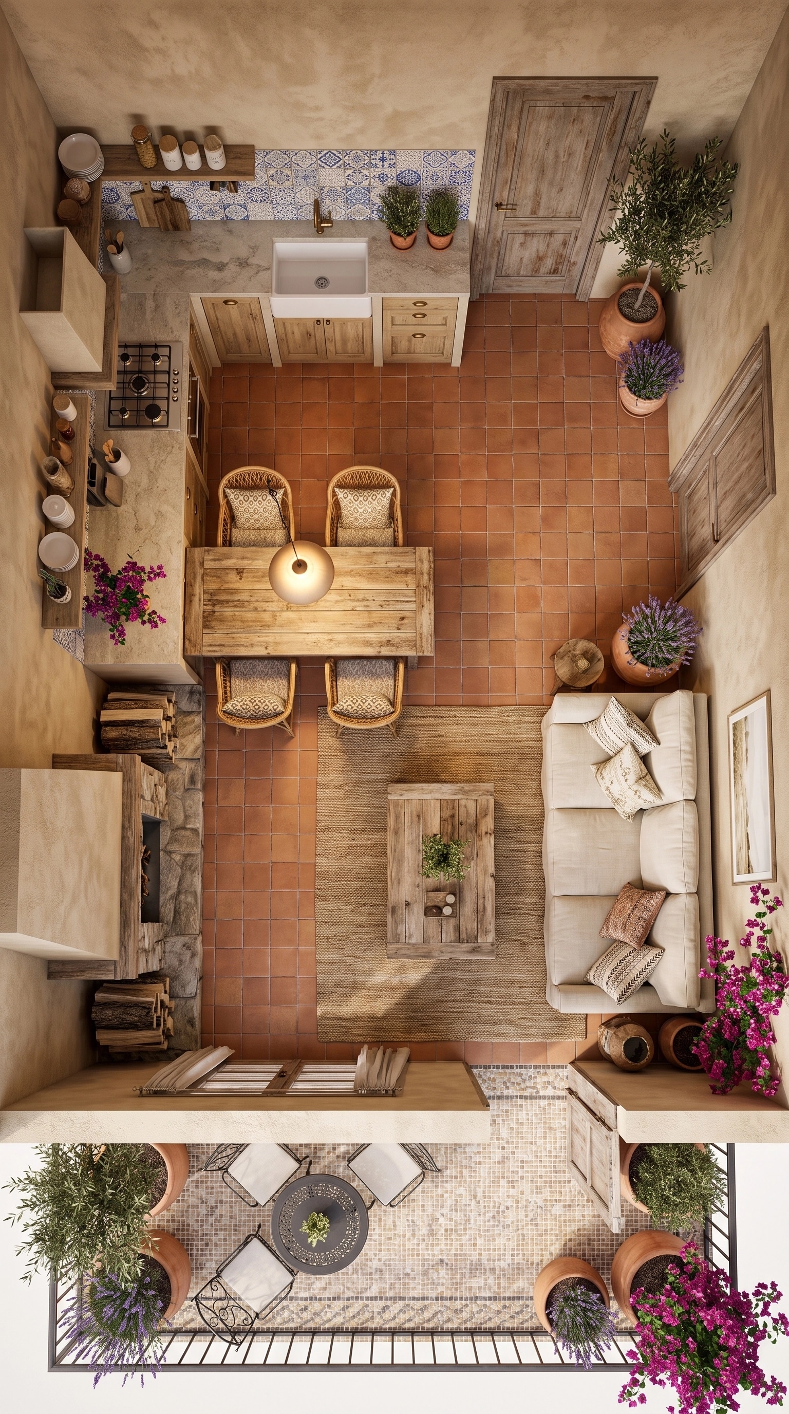 Interior design in Mediterranean style — Living Room by GenRoom AI