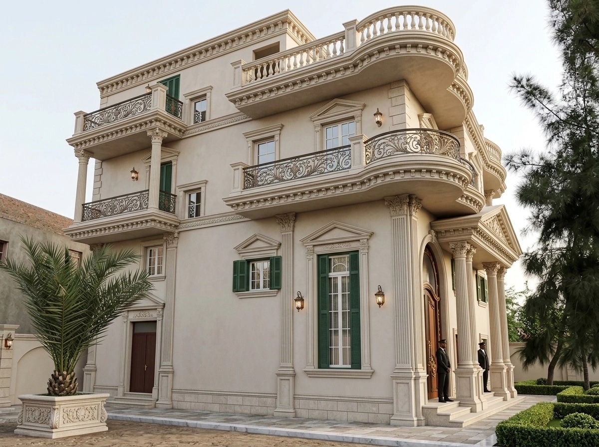 Neoclassic Facade Fachada design — facade photo by GenRoom AI