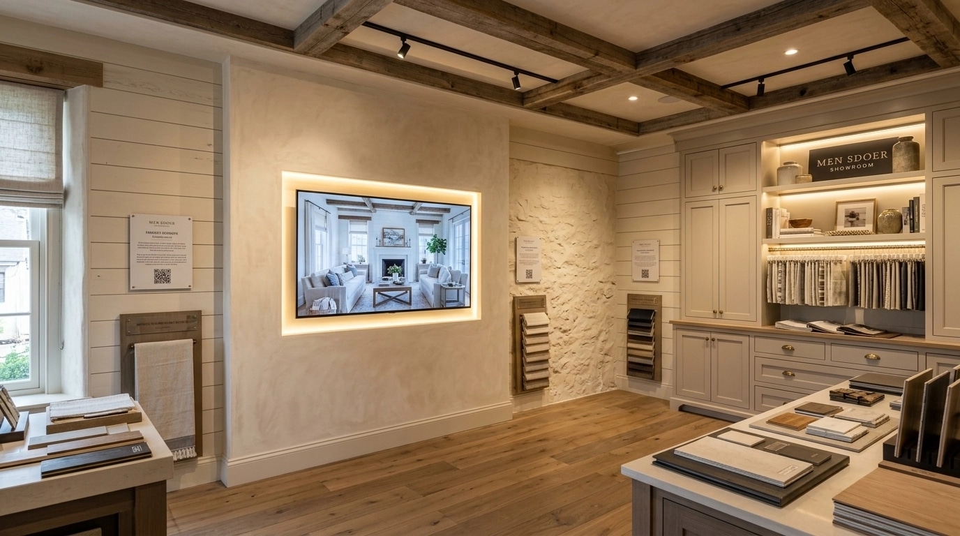 Interior design in Modern Farmhouse style — showroom by GenRoom AI