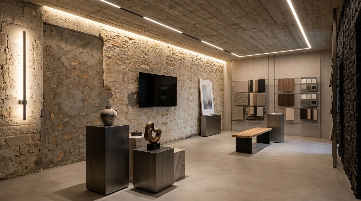 Interior design in Minimalism style — showroom by GenRoom AI