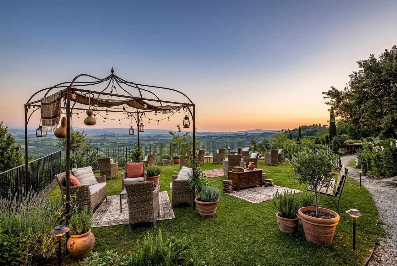 Landscape design in Mediterranean Yard style — Yard by GenRoom AI