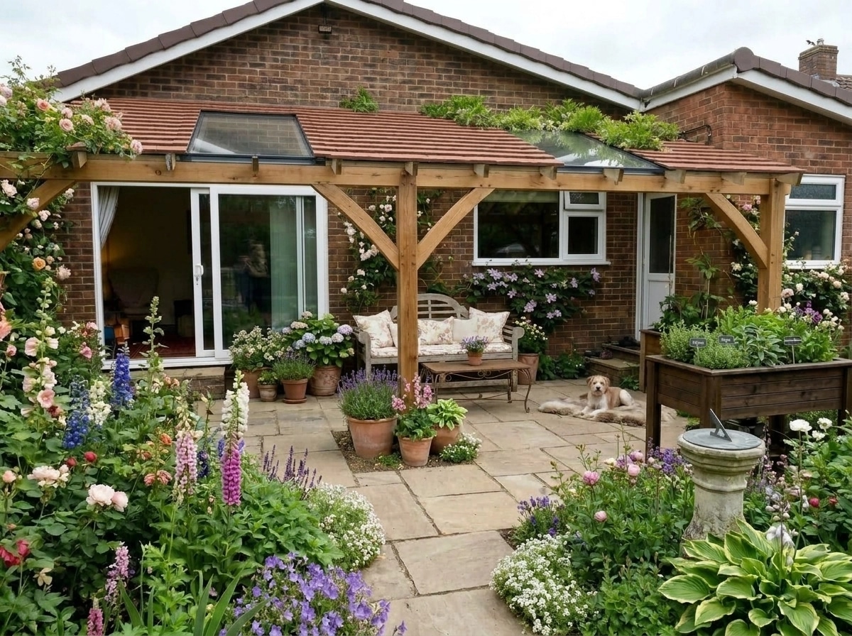 Landscape design in English Cottage Garden style — Yard by GenRoom AI