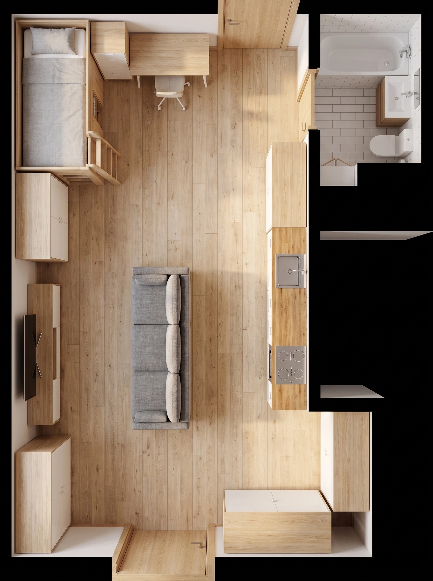 Scandinavian Living Room design — interior photo by GenRoom AI